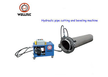 High Efficiency Hydraulic Pipe Cutting And Beveling Machine Stable Clamping
