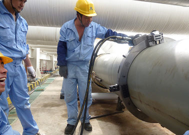 5.5 KW Hydraulic Pipe Cutting And Beveling Machine , Pipe Cutter And Beveler