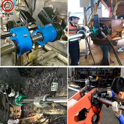 Hydrauli แบบพกพาเครื่องเชื่อมสาย CNC ที่น่าเบื่อเครื่องเจียรรูใน