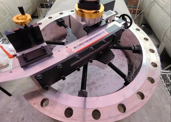 ID Mount Automatic Feed Flange Facing Machine สำหรับโรงไฟฟ้าพลังงานลม